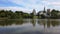 Scenic panorama of Novodevichy convent, Moscow, Russia