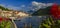 Scenic panorama of the postcard perfect historic town of Perast in Kotor Bay on a sunny day in the summer, Montenegro