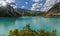 Scenic panorama view on lake Castillon in Provance, France