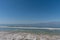 Scenic panoramic Salton Sea shoreline vista, California