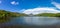 Scenic panoramic shot of a Coldwater Lake at Mt St Helens National Volcanic Monument.