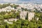 Scenic panoramic view of Athens with Areopagus, Greece