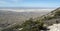 Scenic panoramic view from Guadalupe Peak into the wide texas landscape