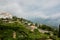 Scenic panoramic view of Ravello surroundings with agriculture terraces, Amalfi Coast, Campania, Italy.