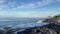 Scenic panoramic west Oahu shore vista in early morning