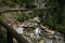 Scenic path around Groppensteinschlucht waterfalls area