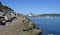 Scenic pathway along Bridgeway. Sausalito, California