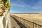 Scenic pathway along dunes in Maspalomas Nature Reserve, Gran Canaria, Spain