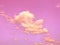 Scenic pink sky with white clouds - perfect for background