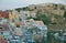 Scenic promenade on the island of Procida in the evening