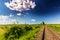 Scenic railroad in remote rural area