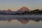 Scenic Reflection Landscape at Sunrise in the Tetons in Autumn