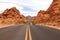 Scenic road in Valley of Fire State park, Nevada, USA