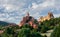 Scenic rock formations at Garden of the Gods, Colorado, USA. Beautiful travel destination location.