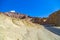 Scenic rock landscape in different colors at Artists Palette in the death valley