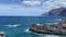 Scenic rocky coast nature background. Nature of Tenerife. 4K