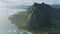 Scenic rocky coast nature background, Traveling pure nature tropical island Oahu