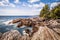 Scenic rocky shoreline in La Verna Preserve