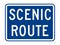 Scenic route sign illustration