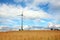 Scenic rural landscape with a windmill