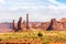 Scenic sandstones landscape at Monument Valley