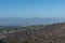 Scenic Santa Monica mountains and San Fernando Valley vista on a hazy summer afternoon, Los Angeles, California