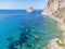 Scenic seascape in Porto Flavia, Sardinia Italy
