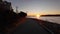 Scenic Seawall at Ambleside in West Vancouver. Sunset, Fall Season. Vancouver, British Columbia