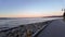 Scenic Seawall at Ambleside in West Vancouver. Sunset, Fall Season. Vancouver, British Columbia