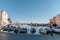 Scenic shot of boats ducked in the coastal city of Piran Slovenia