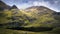 Scenic shot of Carrauntoohil and the Lake Lough Guragh in Iveragh Peninsula in County Kerry, Ireland