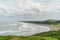 scenic shot of stormy ocean and coastline, Muriwai beach,