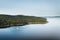 Scenic shot of two boats sailing toward the Mljet island in Croatia