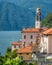 Scenic sight in Nesso, beautiful village on Lake Como, Lombardy, Italy.