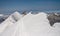 Scenic snowcapped Breithorn mountain