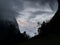 Scenic snowy Bernese Alps in Switzerland on a cloudy day