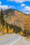 Scenic Southwest Colorado highway in Fall