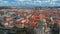 Scenic spring panoramic aerial view of the Old Town pier architecture and Charles Bridge