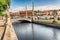 The scenic square of Prato della Valle in Padua, Italy