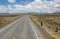 Scenic straight road in Andes mountains Peru