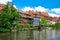 Scenic summer panorama of the Old Town pier architecture in Bamberg, Bavaria, Germany