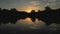 Scenic Sunrise over Lake Zoom in Timelapse
