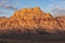 Scenic sunrise view of limestone peaks Mount Wilson, Bridge and Rainbow Mountain of Red Rock Canyon National Conservation