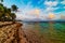 Scenic sunset in Bois Jolan beach in Guadeloupe