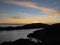 Scenic sunset at the Isla del Sol, Lake Titicaca