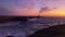 Scenic sunset over Atlantic Ocean. View from Felgueiras Lighthouse in Foz do Douro district of Porto city, Portugal at