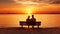 Scenic sunset, a romantic view often associated with love.AI Generated