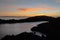 Scenic sunset at Yumani, Isla del Sol, Lake Titicaca