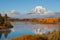 Scenic Teton Autumn Reflection Landscape