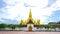 Scenic timelapse of beautiful Pha That Luang Vientiane temple captured through the day